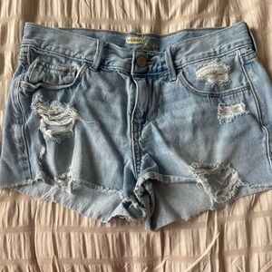 Old Navy Light Blue Ripped Jean Shorts